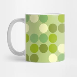 Deco Dots Spheres Circles Orbs Mid Mod Classy Print Pattern Greens Mug